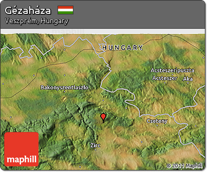 Satellite 3D Map of Gézaháza