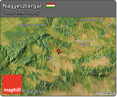Satellite 3D Map of Nagyesztergár