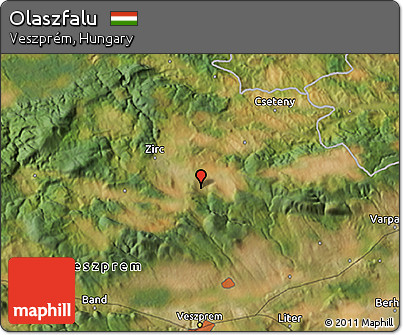 Satellite 3D Map of Olaszfalu