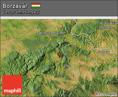 Satellite 3D Map of Borzavár