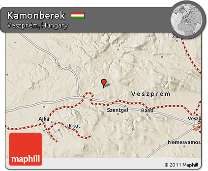 Shaded Relief 3D Map of Kamonberek