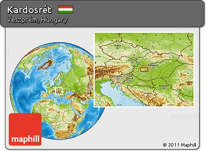 Physical Location Map of Kardosrét