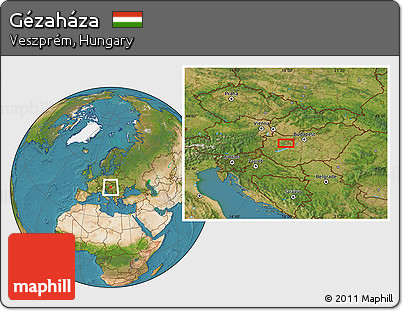 Satellite Location Map of Gézaháza