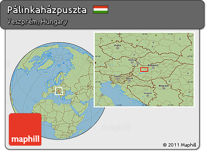 Savanna Style Location Map of Pálinkaházpuszta