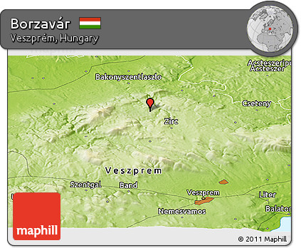 Physical Panoramic Map of Borzavár