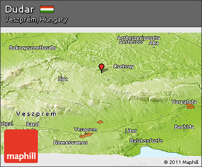 Physical Panoramic Map of Dudar