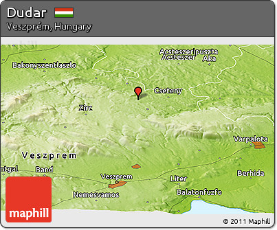 Physical Panoramic Map of Dudar