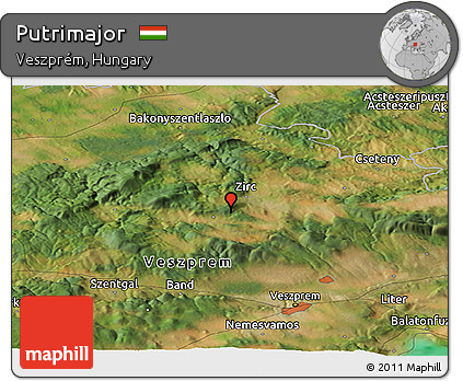 Satellite Panoramic Map of Putrimajor