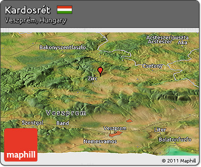 Satellite Panoramic Map of Kardosrét