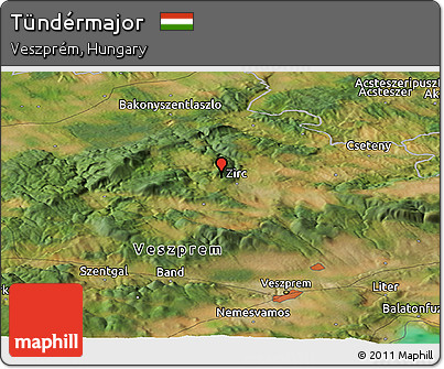 Satellite Panoramic Map of Tündérmajor