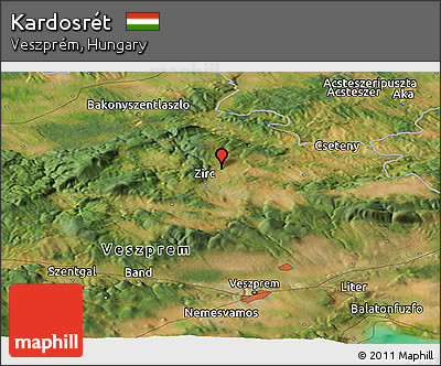 Satellite Panoramic Map of Kardosrét