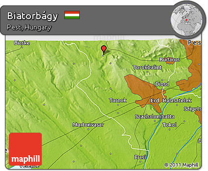 Physical 3D Map of Biatorbágy