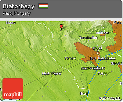 Physical 3D Map of Biatorbágy