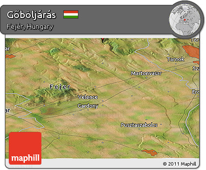 Satellite Panoramic Map of Gőböljárás