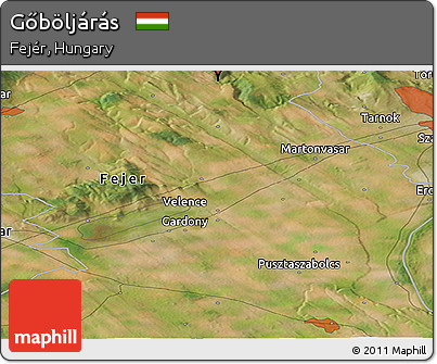 Satellite Panoramic Map of Gőböljárás