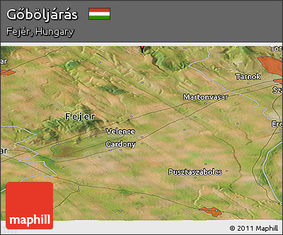 Satellite Panoramic Map of Gőböljárás