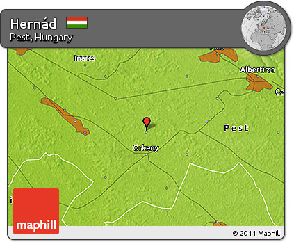 Physical 3D Map of Hernád