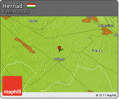 Physical 3D Map of Hernád