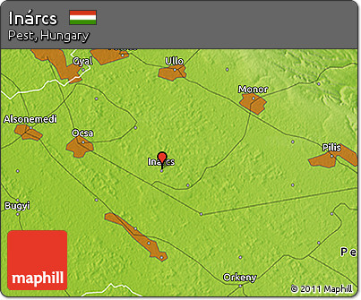 Physical 3D Map of Inárcs