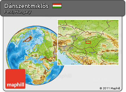 Physical Location Map of Dánszentmiklós