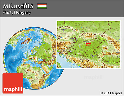 Physical Location Map of Mikusdůlő