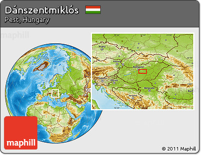 Physical Location Map of Dánszentmiklós