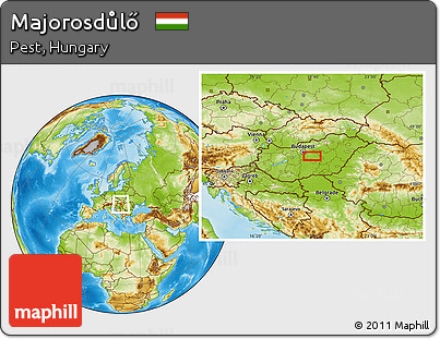 Physical Location Map of Majorosdůlő