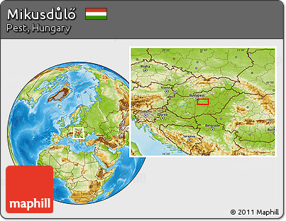 Physical Location Map of Mikusdůlő