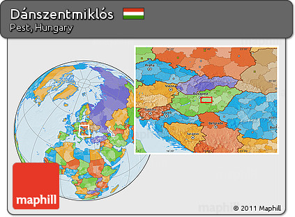 Political Location Map of Dánszentmiklós