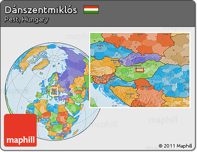 Political Location Map of Dánszentmiklós