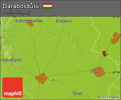 Physical Map of Darabosdůlő