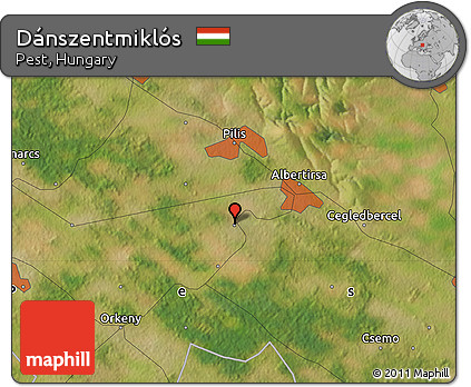 Satellite Map of Dánszentmiklós
