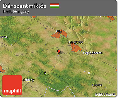 Satellite Map of Dánszentmiklós