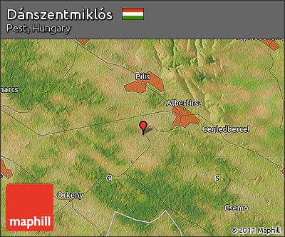 Satellite Map of Dánszentmiklós