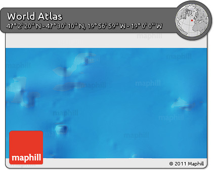 Physical 3D Map of the Area around 47° 16' 15" N, 19° 28' 30" W