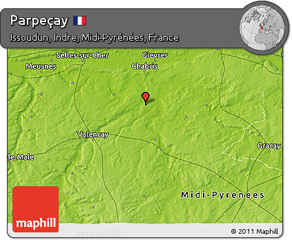 Physical 3D Map of Parpeçay