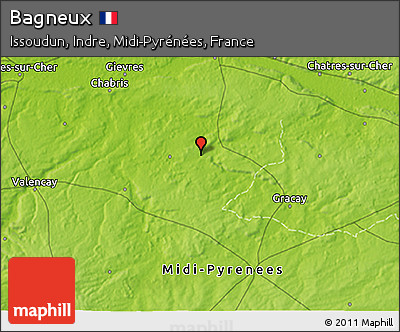 Physical 3D Map of Bagneux