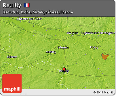 Physical 3D Map of Reuilly