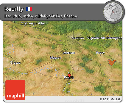 Satellite 3D Map of Reuilly