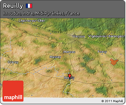 Satellite 3D Map of Reuilly