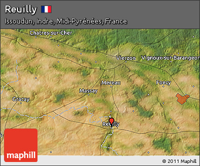 Satellite 3D Map of Reuilly