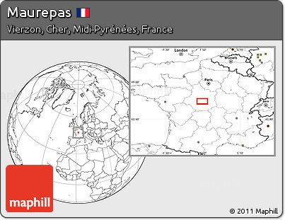 Blank Location Map of Maurepas