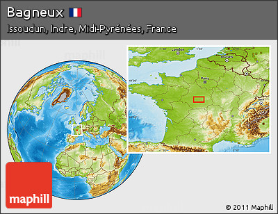 Physical Location Map of Bagneux