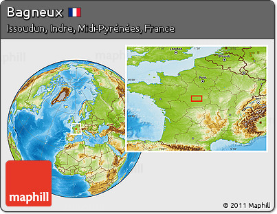 Physical Location Map of Bagneux