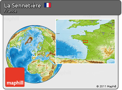 Physical Location Map of La Sennetière