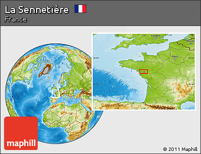 Physical Location Map of La Sennetière