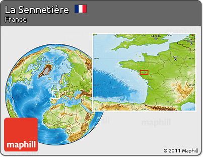 Physical Location Map of La Sennetière