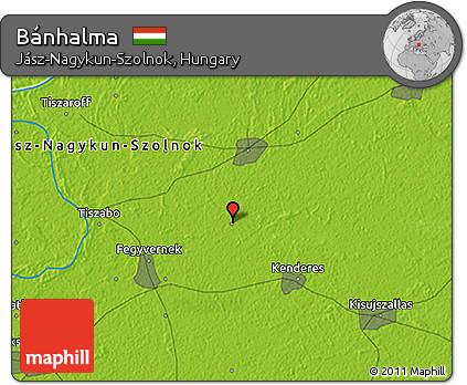 Physical 3D Map of Bánhalma