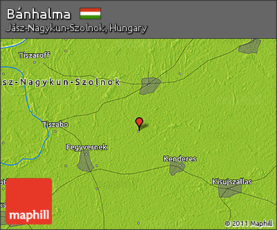 Physical 3D Map of Bánhalma