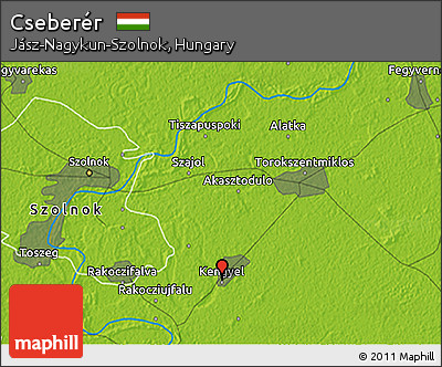 Physical 3D Map of Cseberér